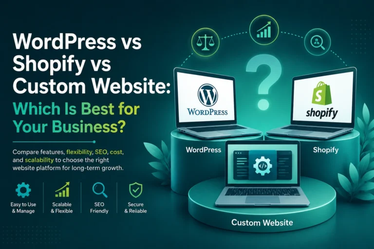 WordPress vs Shopify vs Custom Website: Which is Best?